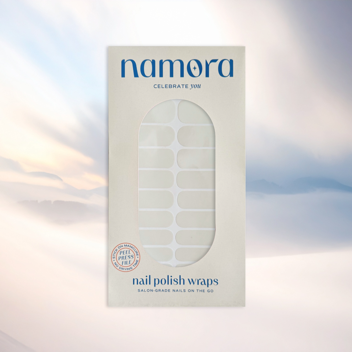 Milky nail wraps by namora