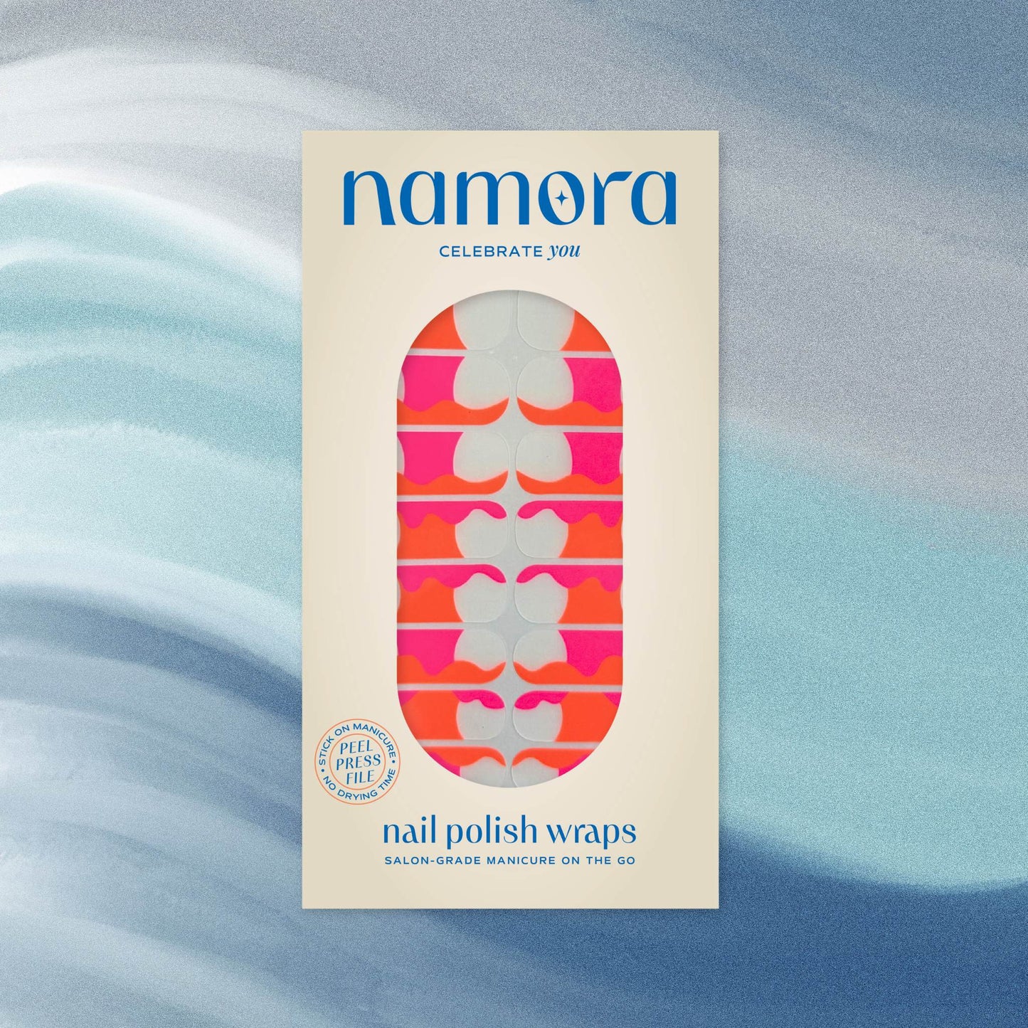 namora nail wraps neon french tips nail art