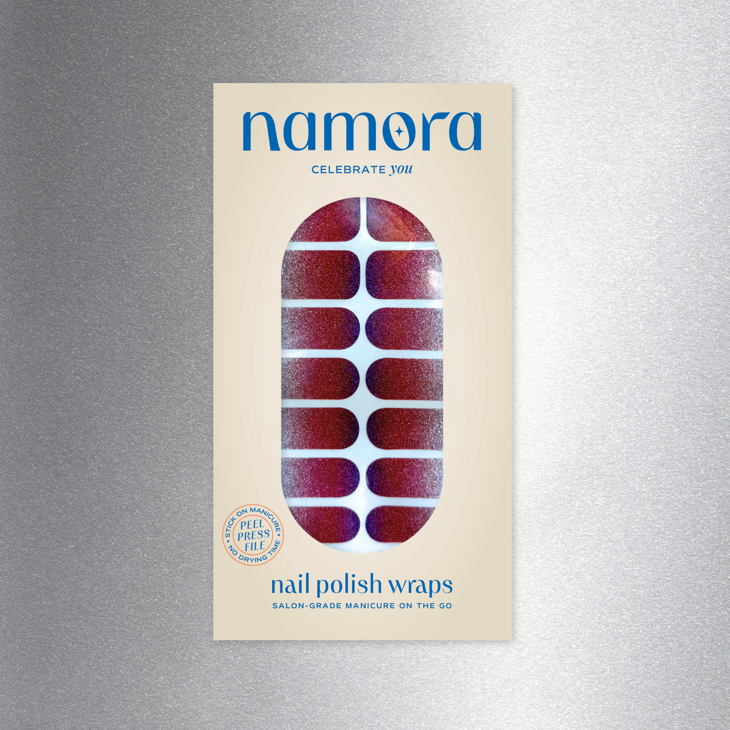 red glitter nail wraps