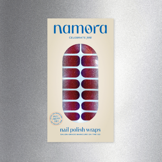 red glitter nail wraps