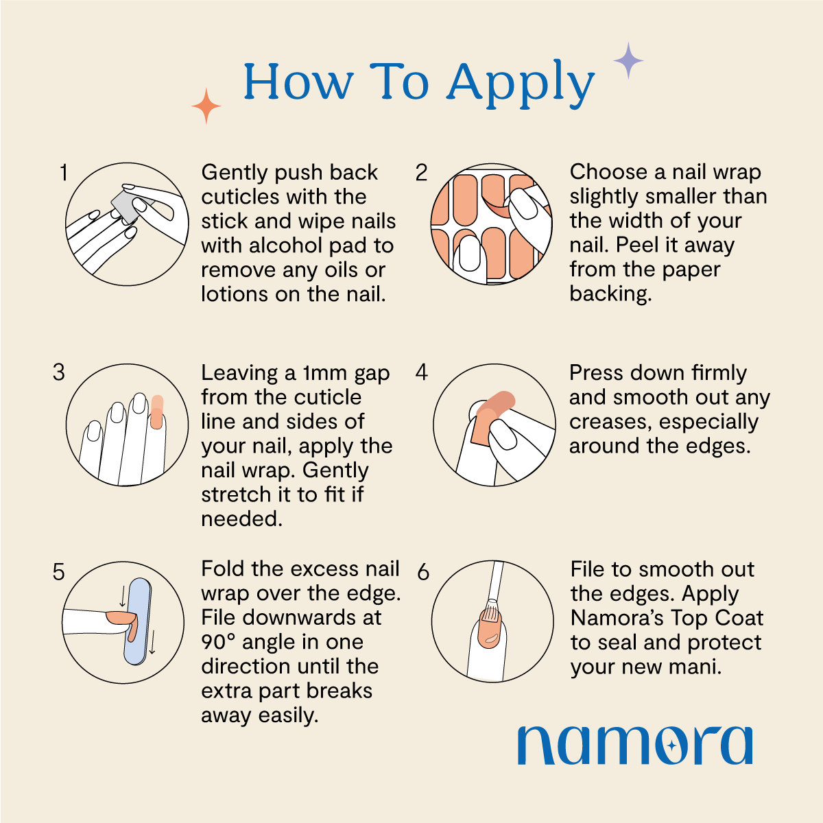 Namora - How to Apply Nail Wraps
