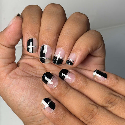 Black Bling Nail Wraps