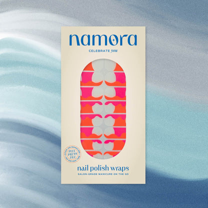 namora nail wraps neon french tips nail art