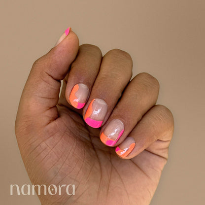 namora nail wraps neon french tips nail art