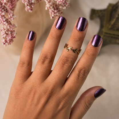 Mulberry Chrome Nail Wraps