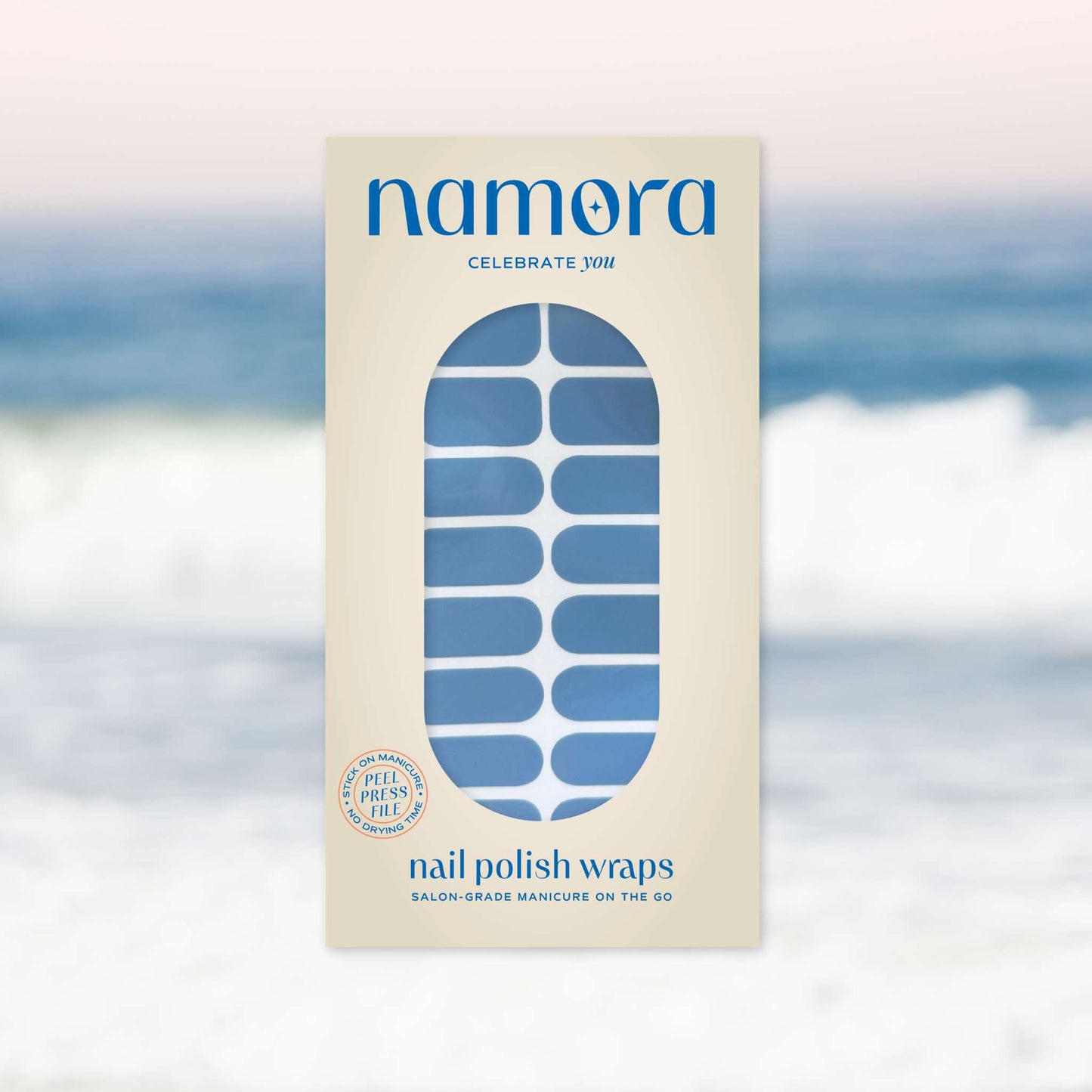 namora nail wraps coastal blue 