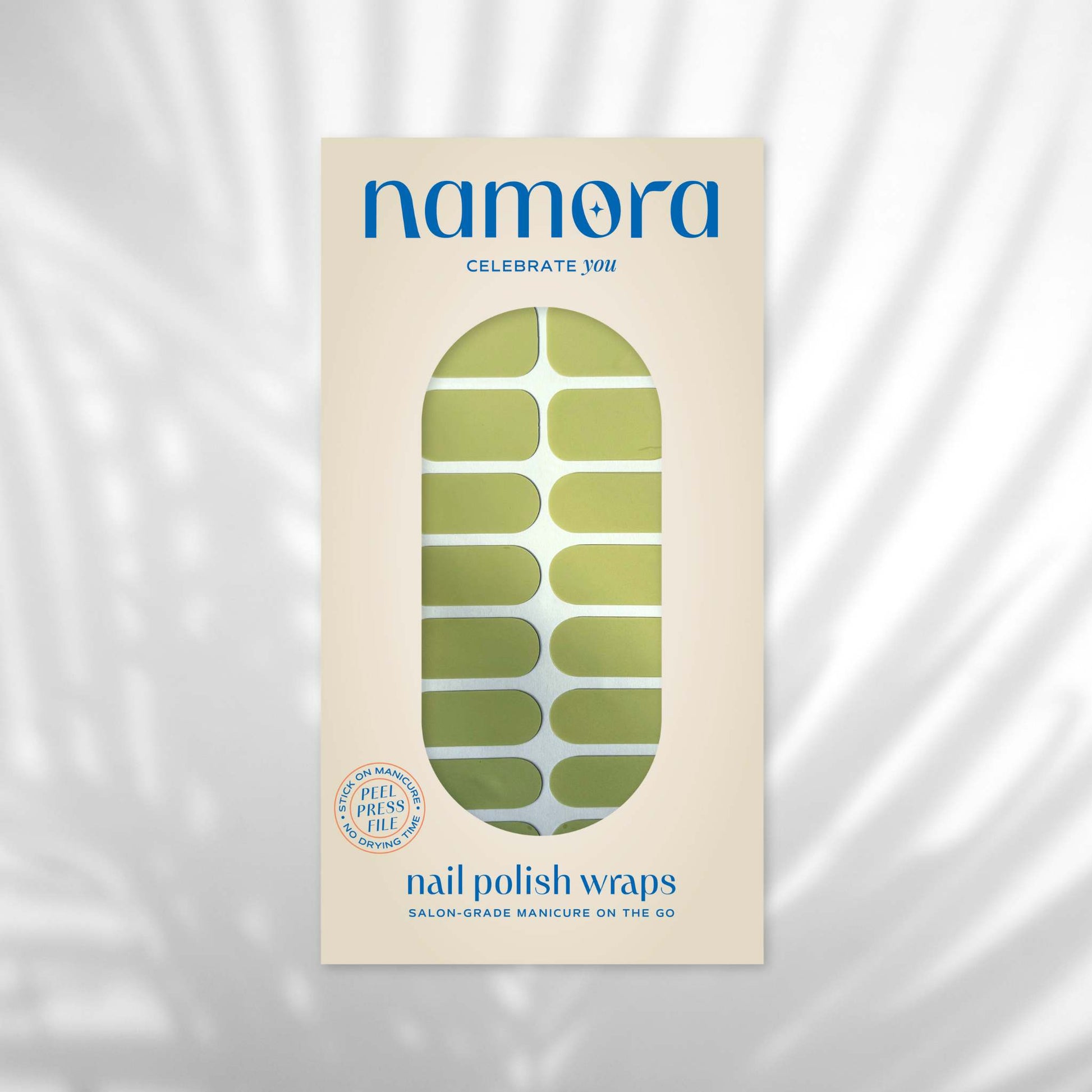 namora nail wraps matcha green strip 