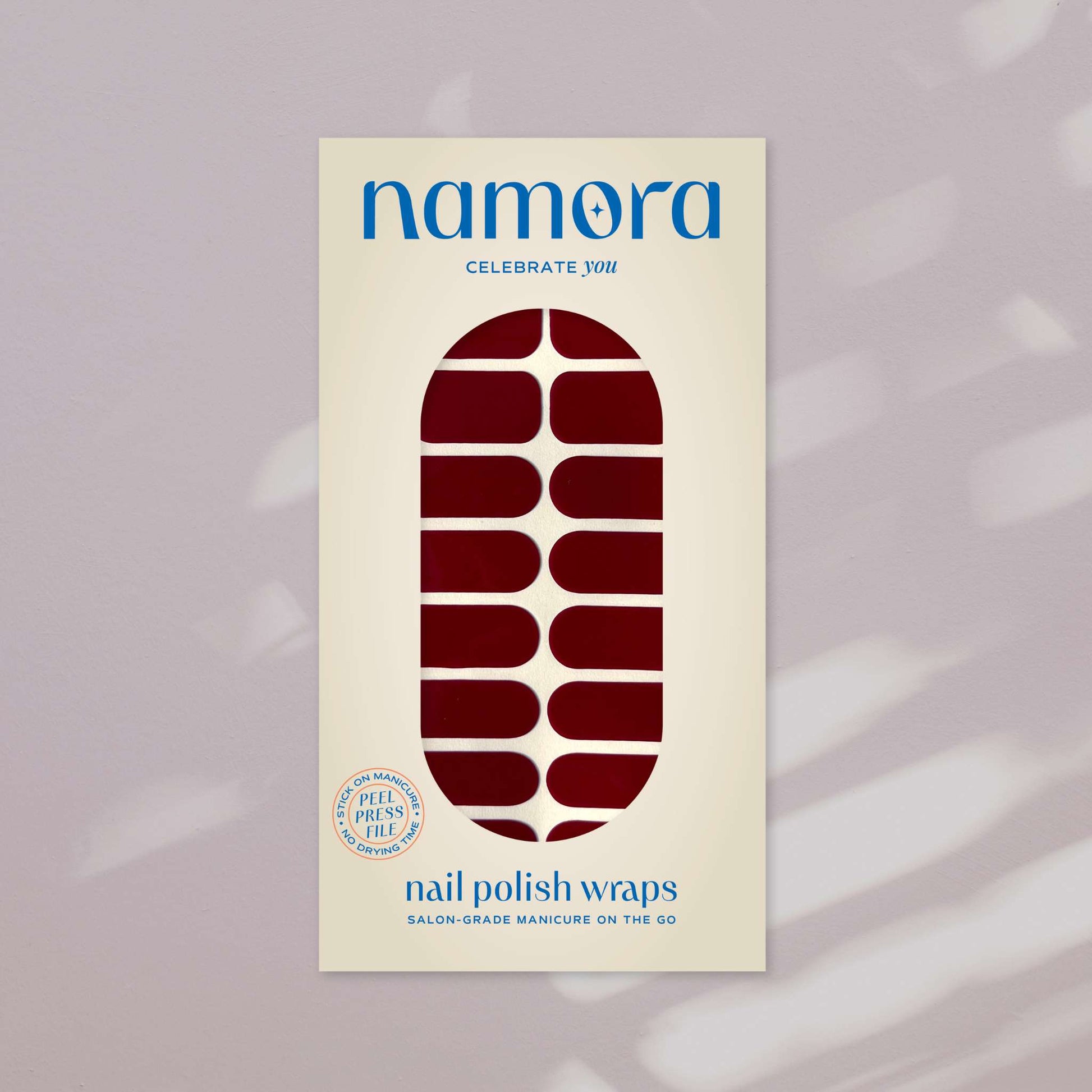 namora nail wraps merlot deep maroon